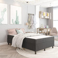 Grau bestimmt die Farbgebung von dem Boxspringbett