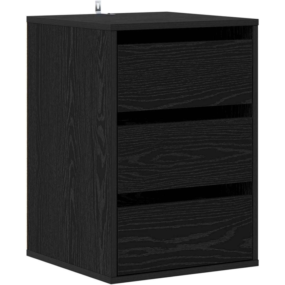 Sideboard mit den Massen 41 x 40 x 58 cm in Schwarz und Eichenbraun