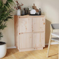 Das Sideboard misst 60 x 34 x 75 cm in Naturbraun