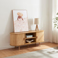 Sideboard aus Bambus zeigt Schiebetueren
