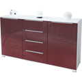 Sideboard mit 4 Schubladen und glaenzenden Oberflaechen