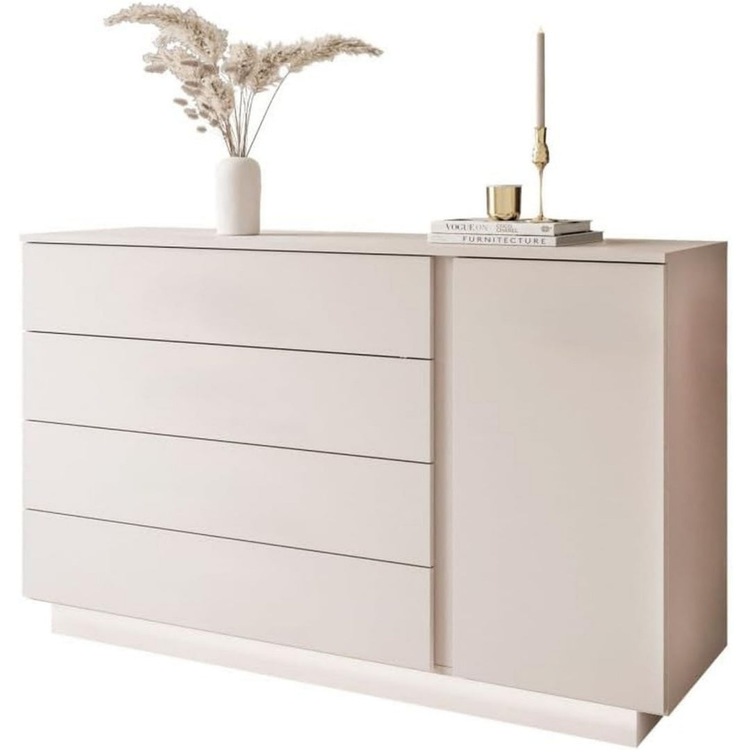 Sideboard mit LED Beleuchtung, Schubladen und beschichteten Flaechen