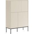 Sideboard mit einem Metallgestell und matten Oberflaechen