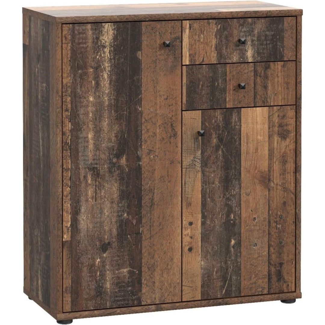 Der Hochschrank nimmt mit 73.7 x 85.5 x 34.8 cm Gestalt an