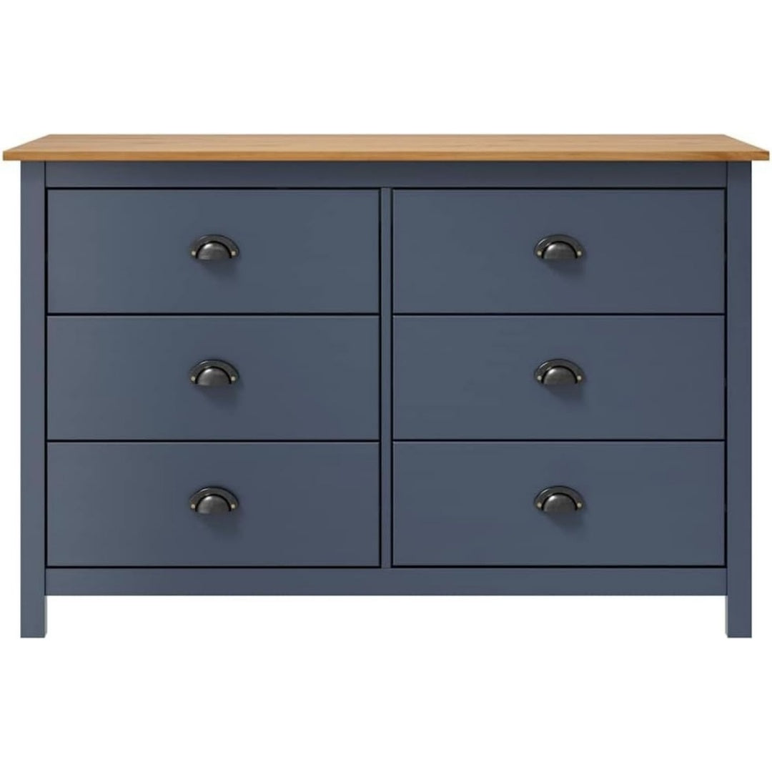 Schubladen treffen auf 6 Schubladen an dem Sideboard