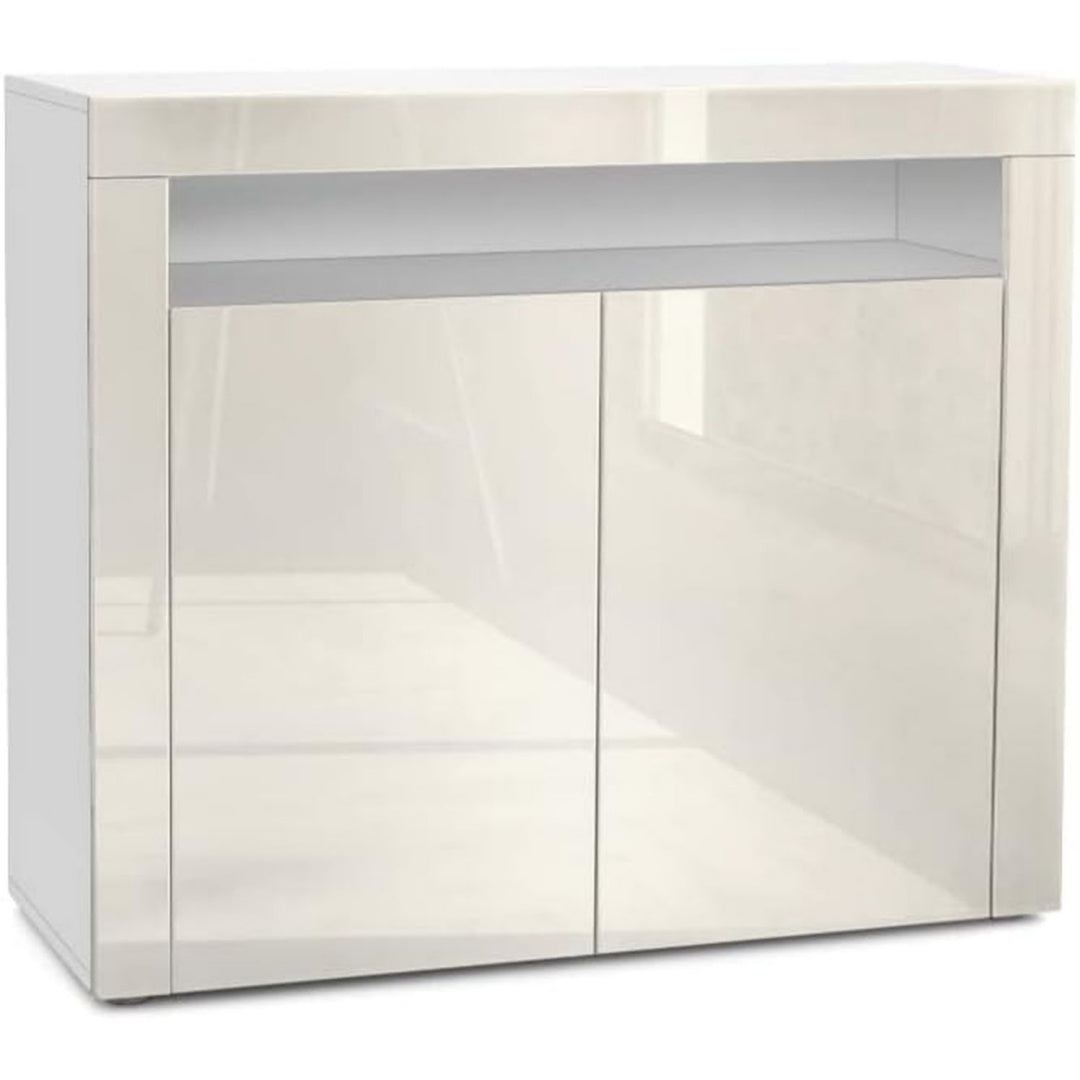 Sideboard in Weiss und Creme mit 2 Tueren