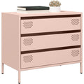 Sideboard in Rosa mit 3 Schubladen